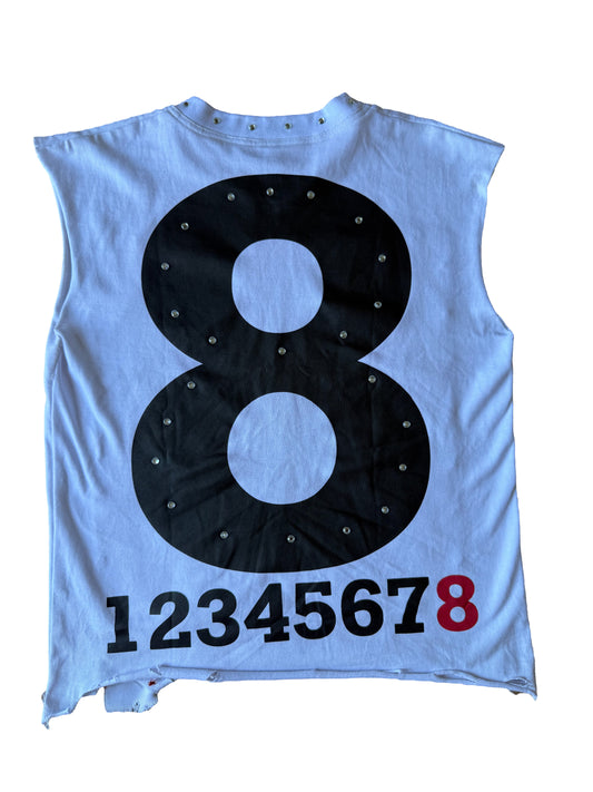 Black Angels sleeveless tee (white)